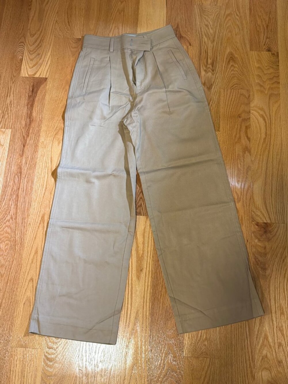 Everlane Draper Pleated Pant Buttersmooth Ash Brown Size 00 New Unworn